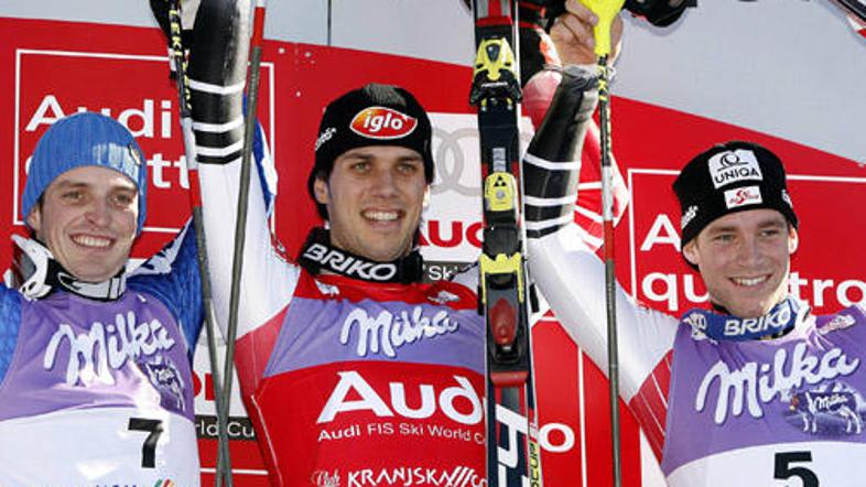 Lani so se na slalomu veselili Manfred Mölgg, Mario Matt in Benjamin Raich. Kdo 