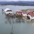 Poplave v Loški dolini iz zraka