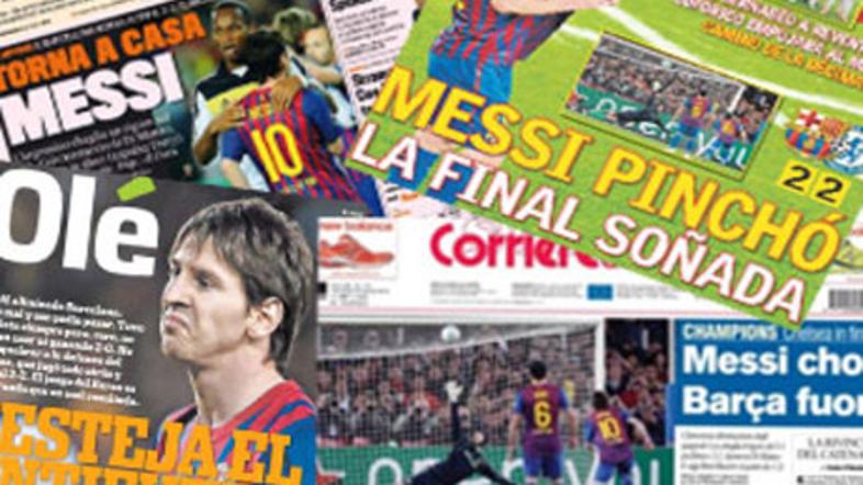 Barcelona Chelsea Liga prvakov polfinale povratna tekma Messi časopis naslovnica