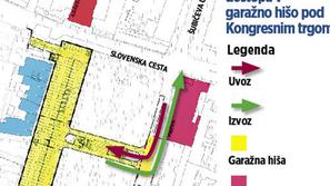 Uvozno-izvozna klanina bo umešena pod tlakovani, sredinski del parka Zvezda. V g