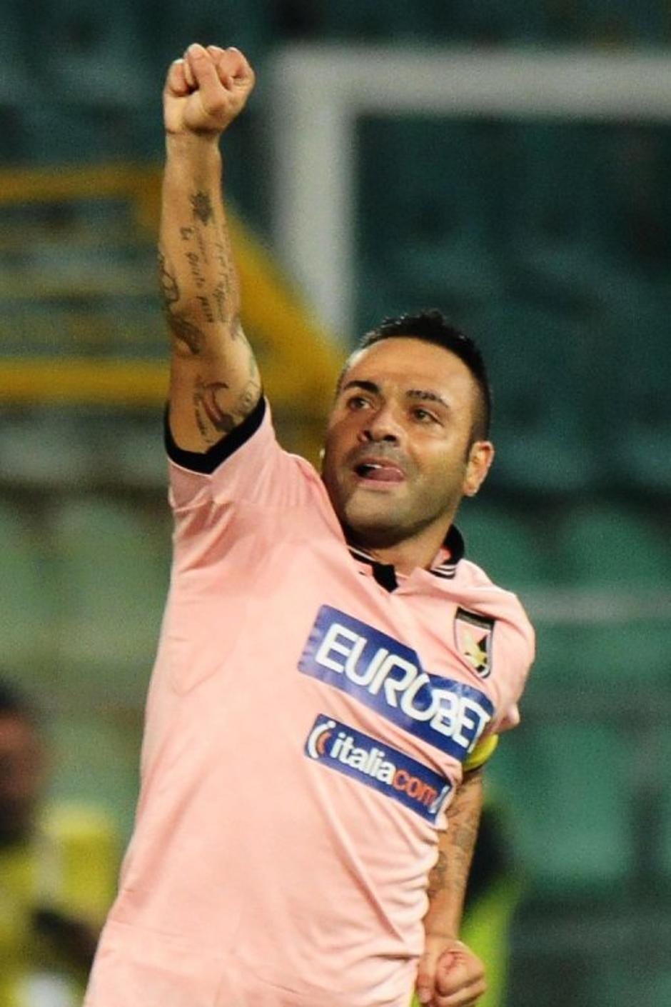 Miccoli Palermo Catania derbi Serie A Italija prvenstvo liga | Avtor: EPA