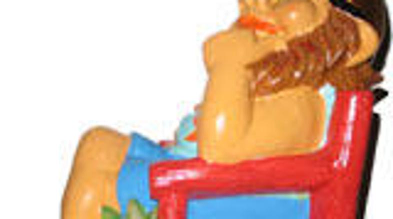 Vrtni palček je le prišel do lastnice.