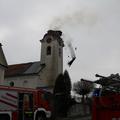 Požar cerkve v Domžalah.