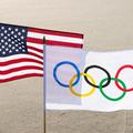 ZDA zastava olimpijska zastava