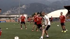 Guardiola Bayern priprave Trentino Mandžukić Ribery Robben ševa pepček rondo