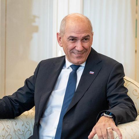 Janez Janša Nataša Pirc Musar predsedniki parlamentarnih strank pri predsednici Nataši Pirc Musar