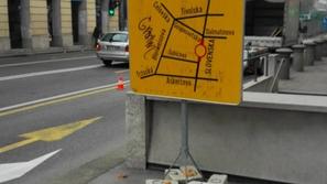 zaprta Slovenska cesta