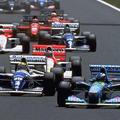 Levo Senna in desno Schumacher. To je bil njun edini dvoboj za zmago.