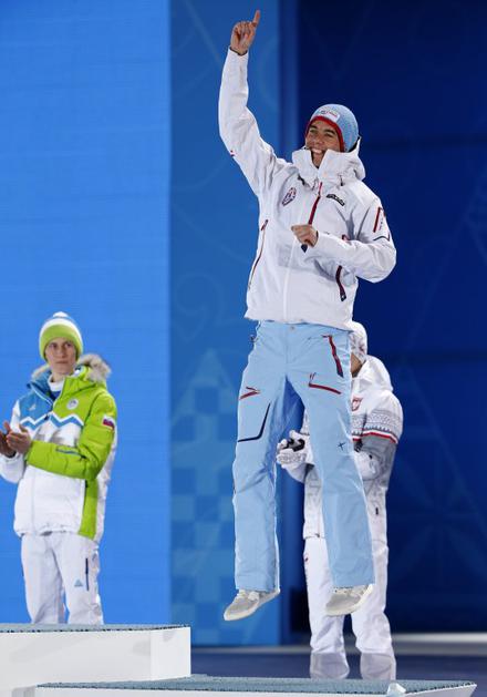 Bardal Stoch Prevc mala skakalnica podelitev srebrna kolajna Soči 2014