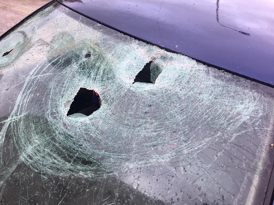 Razbit avtomobil v Splitu