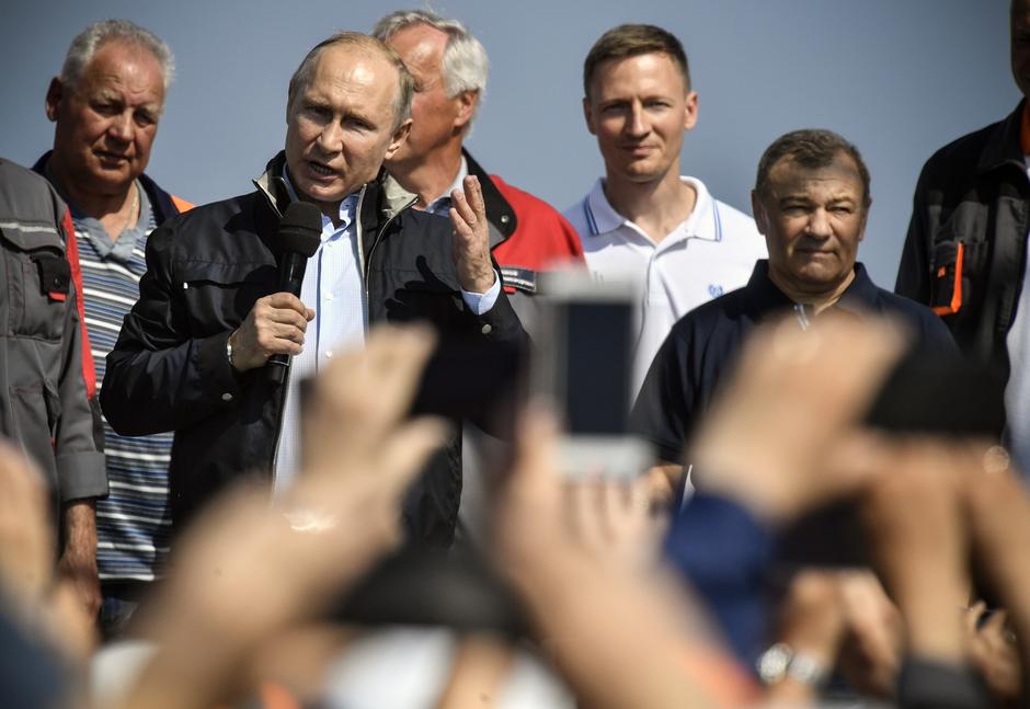 Vladimir Putin v mestu Kerch | Avtor: Epa