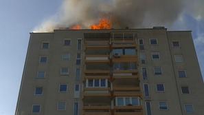 požar stolpnica Domžale