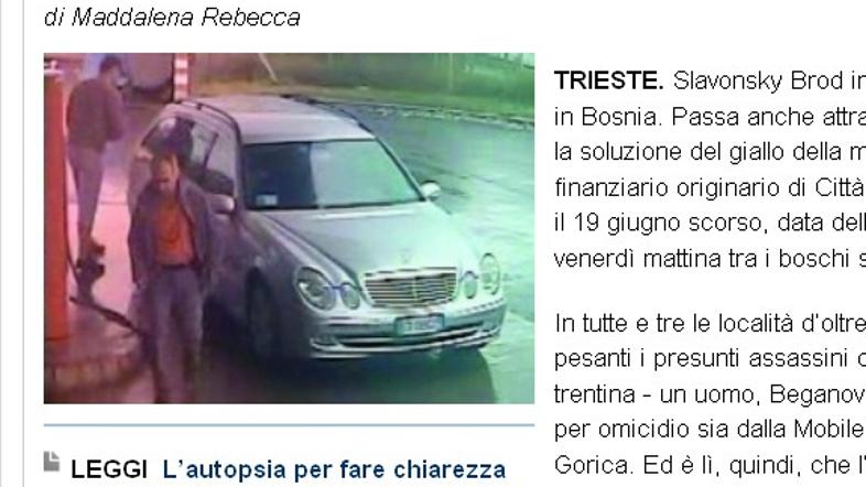 Zadnja fotografija umorjenega Italijana.