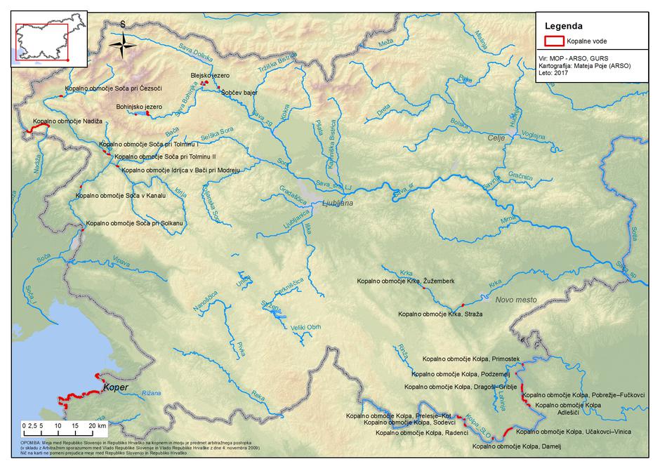 Karta kopalnih voda v Sloveniji | Avtor: Mateja Poje