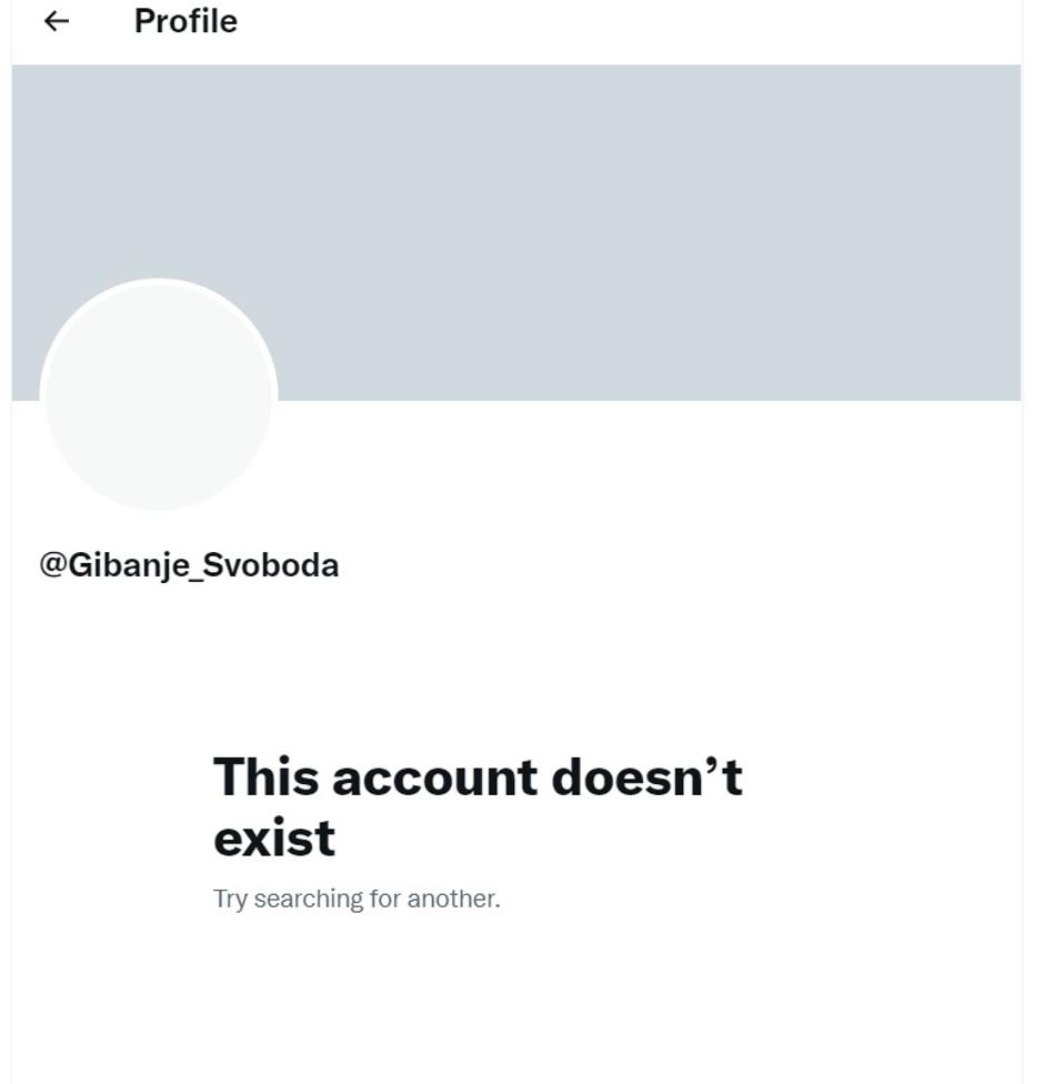 Gibanje Svoboda Twitter | Avtor: zajem zaslona