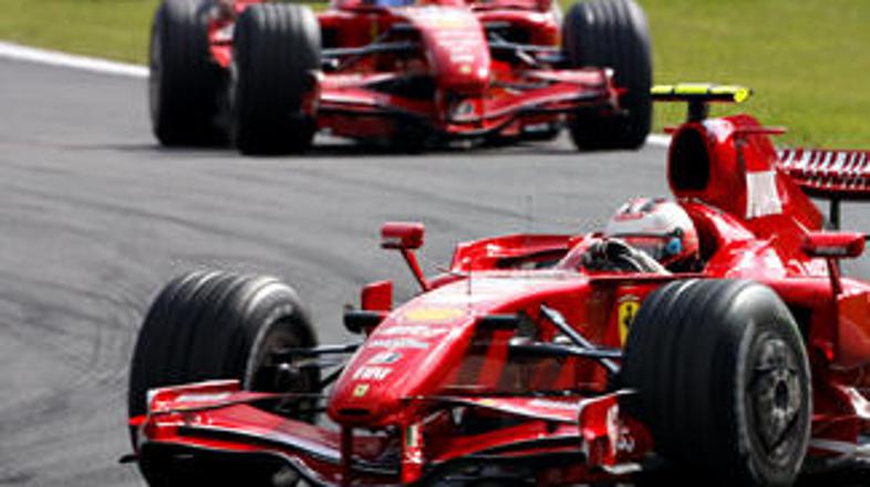 Kimi Räikkönen in Felipe Massa na VN Belgije