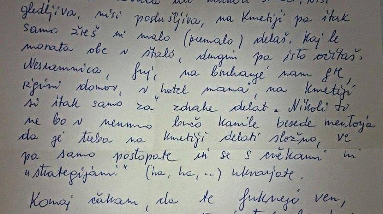 sovražno pismo, Žana