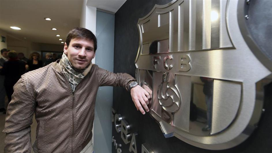 Messi grb Barcelona nova pogodba podpis pogodbe Camp Nou