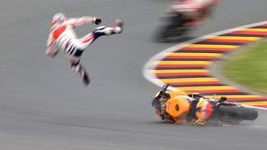 Pedrosa Repsol Honda Sachsenring nesreča padec