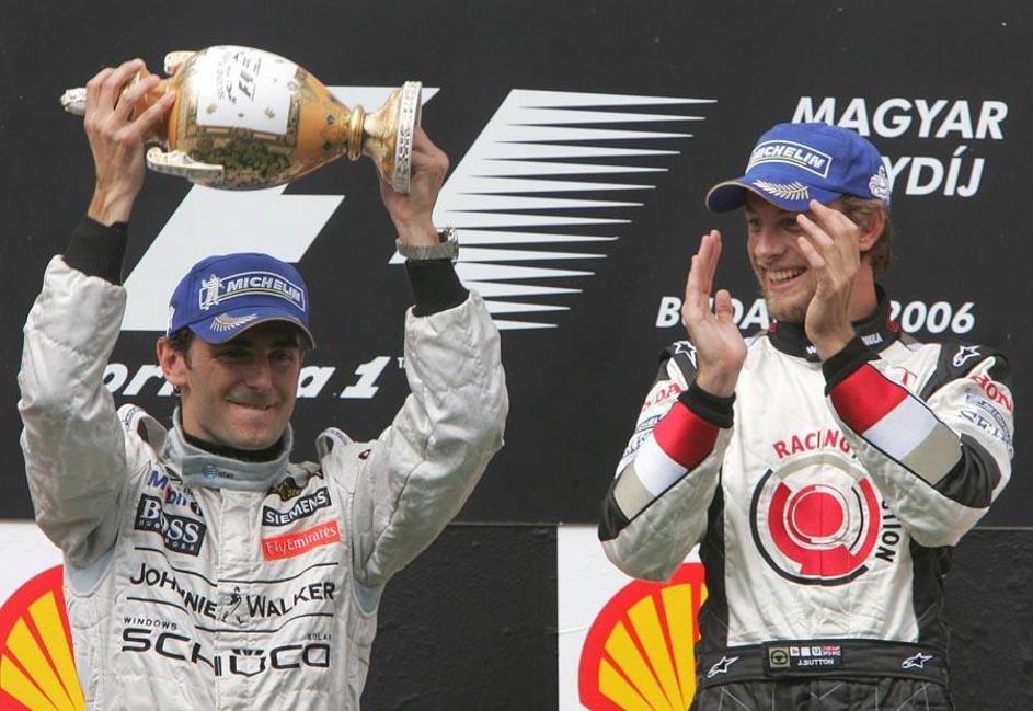 Pedro de la Rosa Madžarska 2006 Button prva zmaga