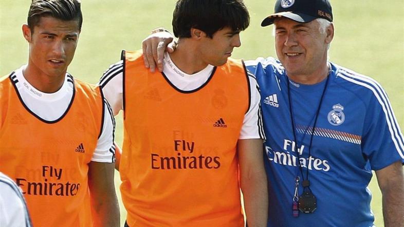 Ancelotti Ronaldo Kaka Real Madrid priprave Valdebebas trening