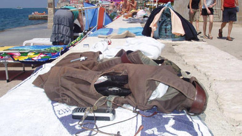 Samo prejšno nedeljo je bilo na plažah v Portorožu in Piranu devet tatvin denarn