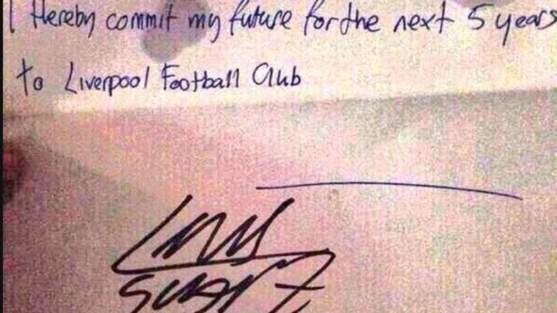 'Pogodba' Luisa Suareza