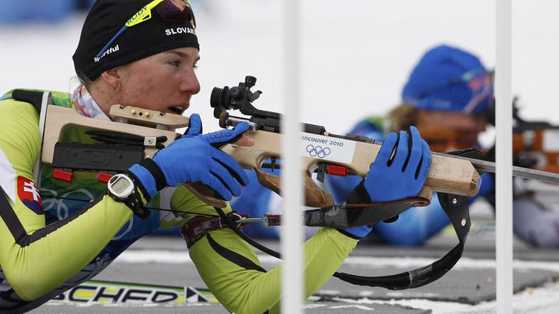 Anastazija Kuzmina je presenetljivo postala olimpijska prvakinja v sprintu. (Fot