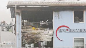 Eksplozija in požar v Hrastju