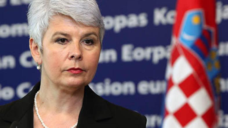 Hrvaška poslanka je preverjala, ali Kosorjeva zna slovenski jezik. (Foto: AFP)