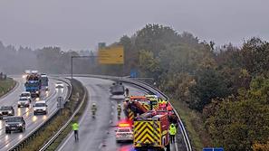 Prometna nesreča gorenjska avtocesta Tržič