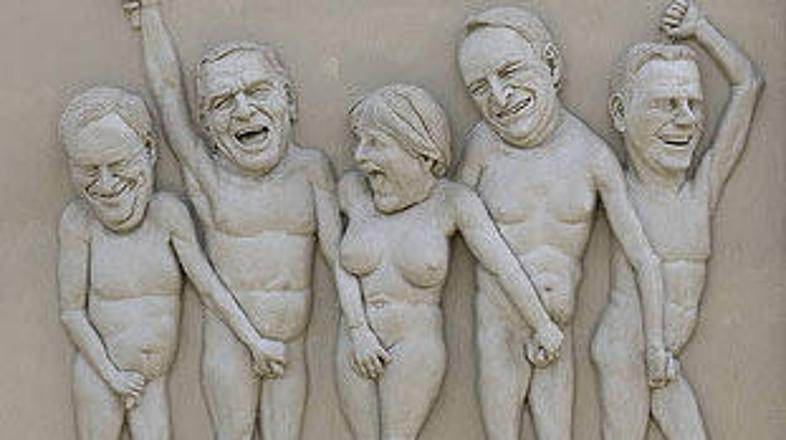 Stranka CDU Angele Merkel je umetniško delo Petra Lenka že obsodila z ostrimi iz