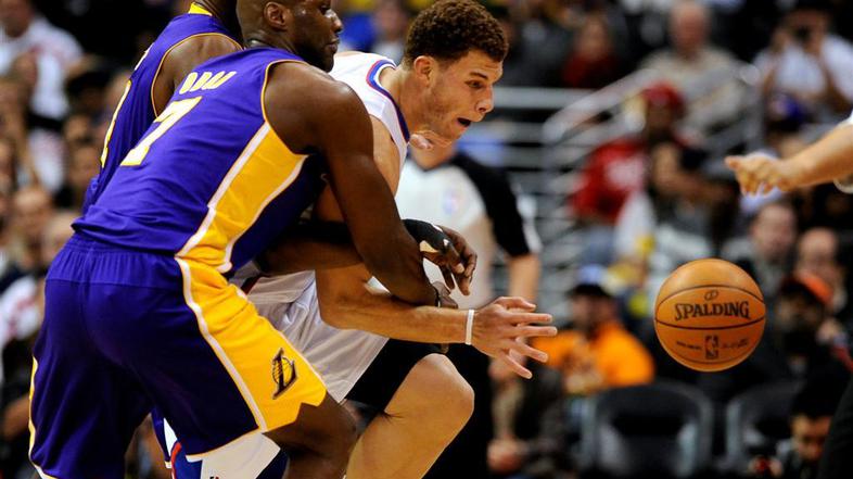 Lamar Odom in Blake Griffin sta tekmo končala s tehnično in izključitvijo. (Foto