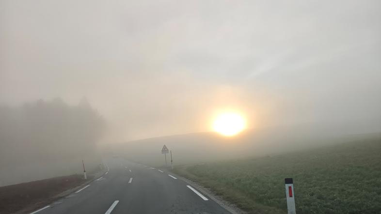 Megla, inverzija, sonce