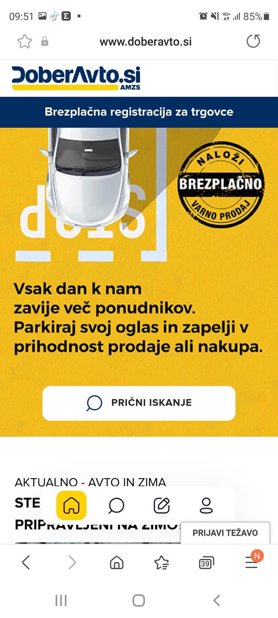 Spletna stran za prodajo rabljenih vozil Doberavto.si | Avtor: Doberavto