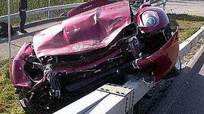 Dragoceni jekleni konjiček šefa Fiata Sergia Marchionneja je uničen.