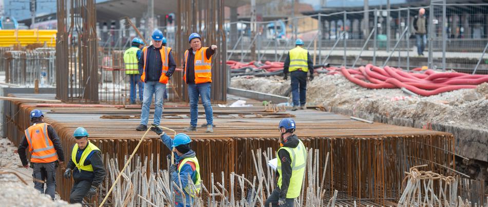 Gradbišče na železniški postaji Ljubljana