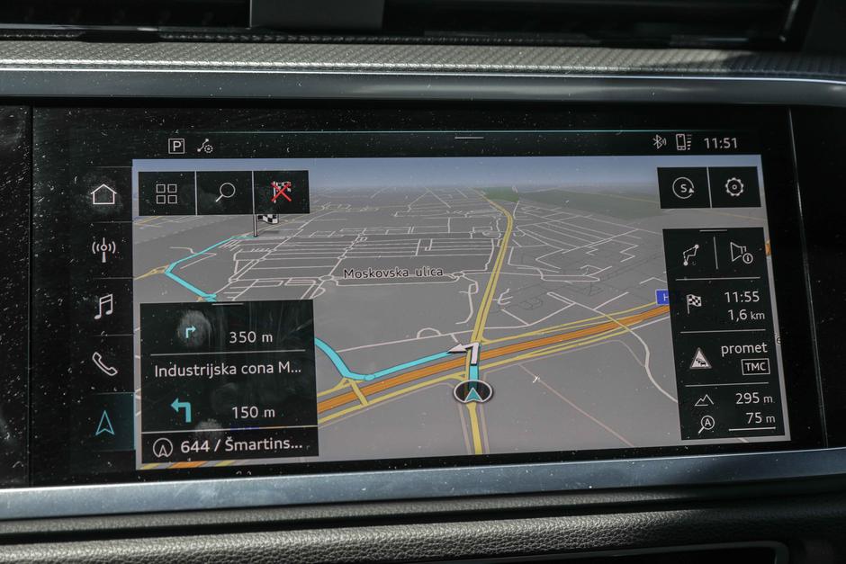 Audi Q3 infotainment navigacija | Avtor: Saša Despot