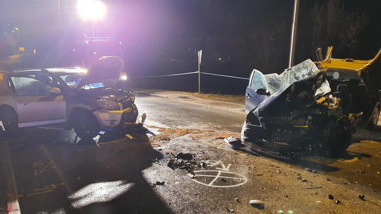 prometna nesreča Lipce avtomobil trčenje