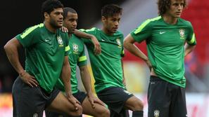 David Luiz Hulk Neymar Lucas Moura Brazilija pokal konfederacij trening
