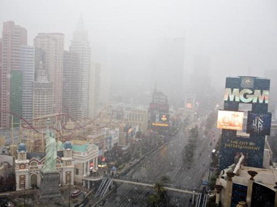 Presenečenje v mestu, ki v povprečju doživi 293 sončnih dni na leto, kot pravi s