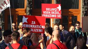 ljubljana 04.09.13. protestni shod proti vladi, protest, vseslovenska ljudska vs