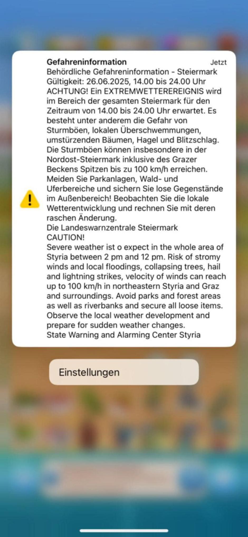 sms weather Graz | Avtor: Žurnal24 
