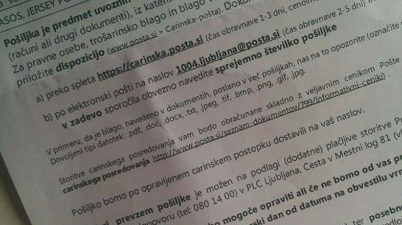 Asos carinski postopek