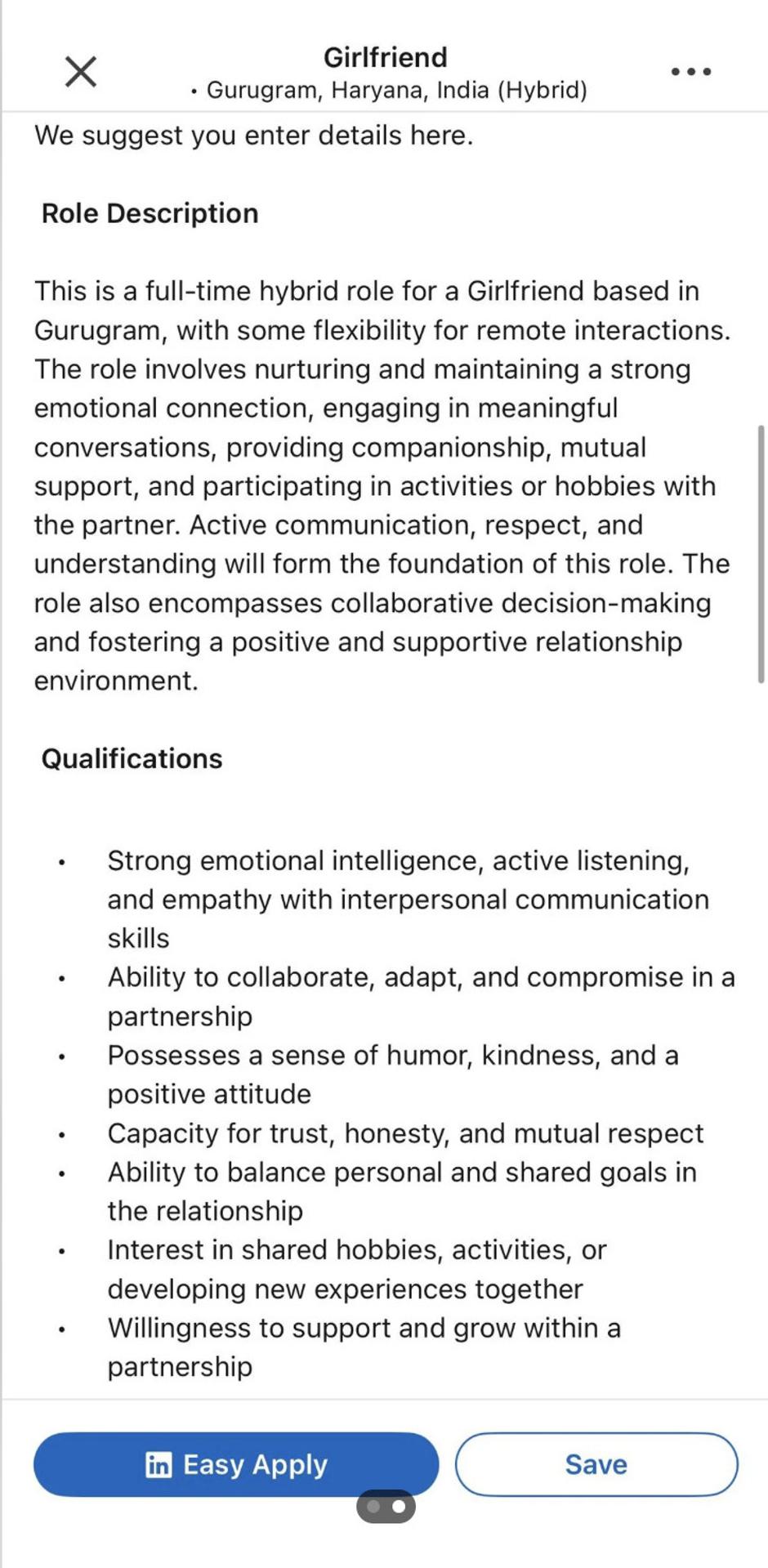 Zaposlitveni oglas za punco | Avtor: Reddit