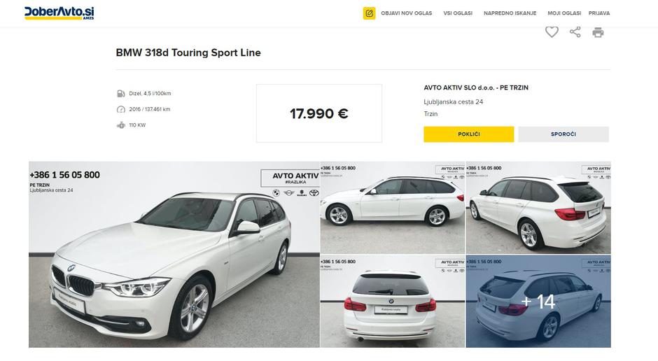 Oglas za BMW na Doberavto | Avtor: Doberavto