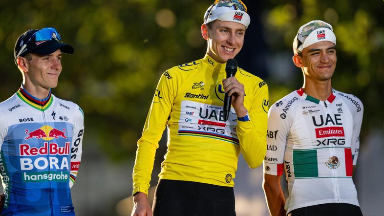 Remco Evenepoel Tadej Pogačar Isaac del Toro