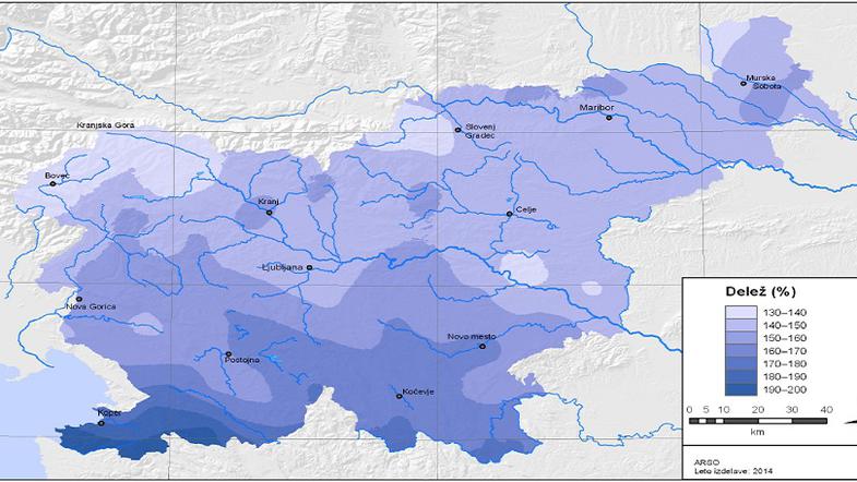Količina zapadlega dežja