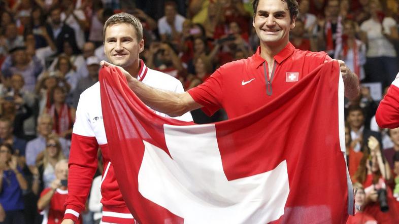 Davisov pokal Švica Italija Federer