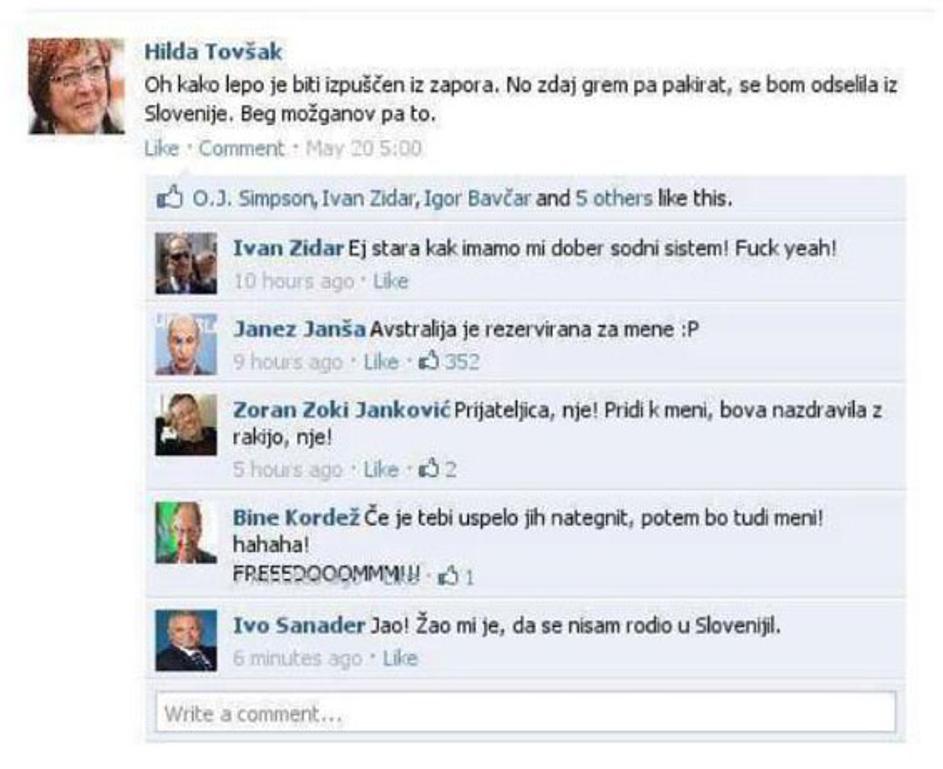 Hilda v socialnih omrežjih